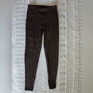 Avalanche Fleece Lined Brown Leggings Size S